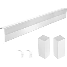 Redants 4 FT Baseboard Heater Covers with Left and Right Endcaps, Galvanized Steel Easy Slip-On Baseboard Cover for Replacing Old and Rusty Looking Electric and Hydronic Base board Heater Cover