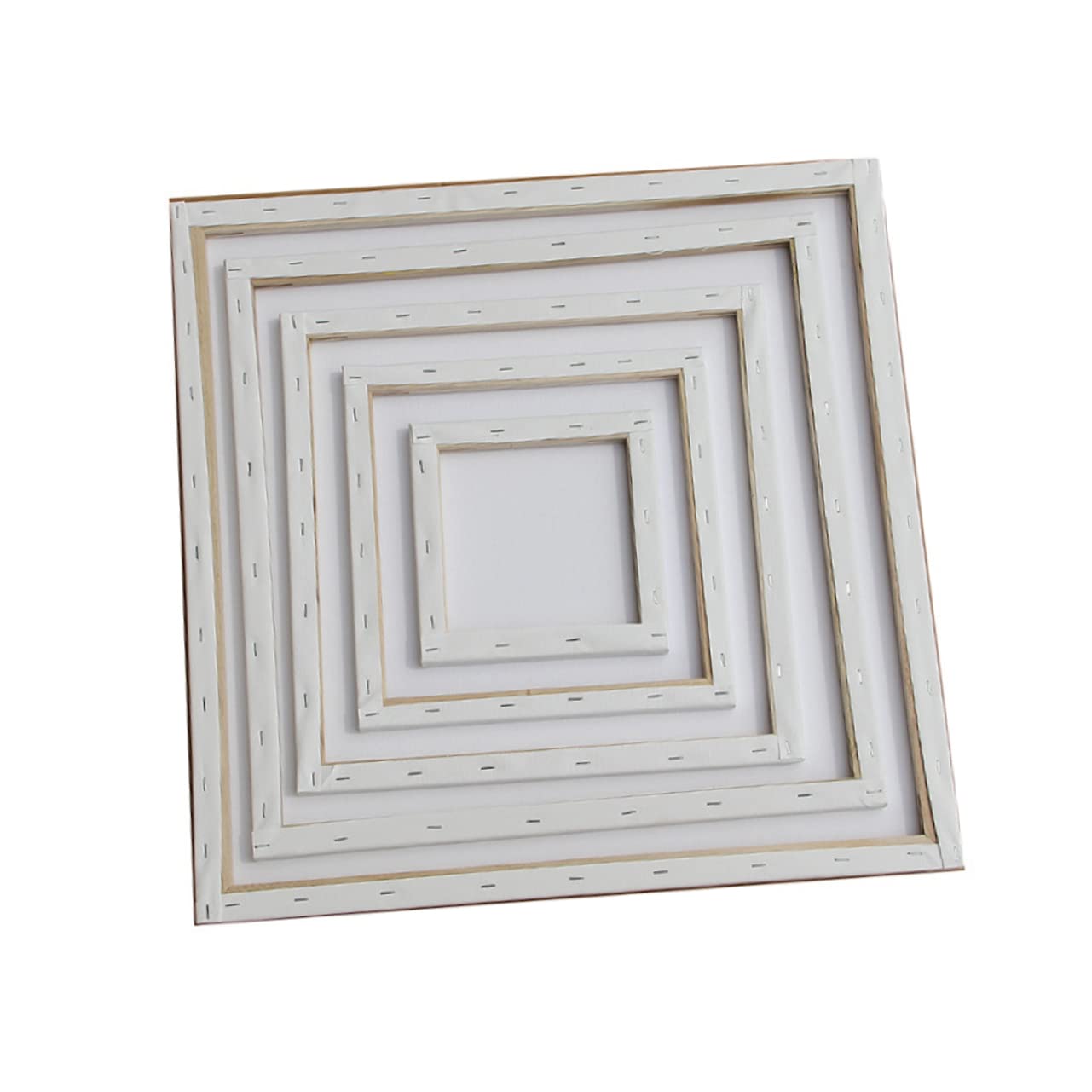 HOOTNEE 10x10cm Square Oil Painting Frame Cotton Canvas Wood Picture Frame Art Decor Solid Wood Craft