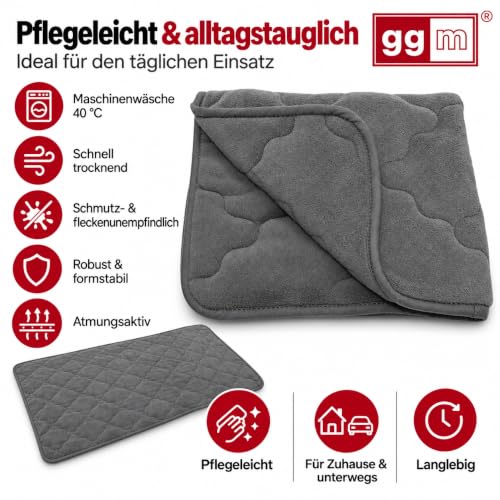 ggm antiallergische Hundedecke in 100x120 cm – Schnell trocknende, unempfindliche & Flauschige Kuscheldecke, Maschinenwaschbare Liegedecke für Hunde, Flöhe- und Milbenresistent – anthrazit