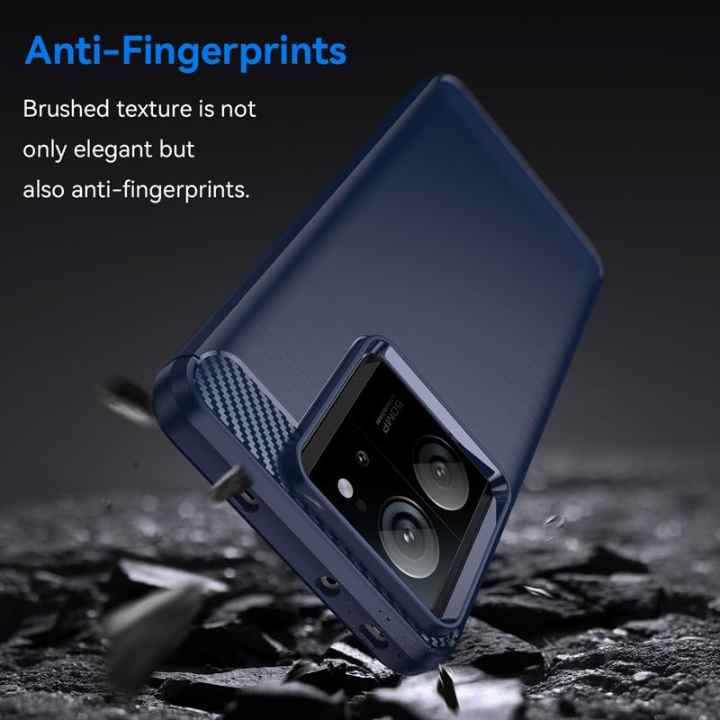 Image of Hybrid Carbon Fiber Back Case for Xiaomi Mi 13T / Mi 13T Pro (Blue)