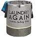 HOMEST Round Laundry Hamper Collapsible Dirty Clothes Sorter Aluminium Frame with Handle Basket for College Dorm Bedroom Bathroom