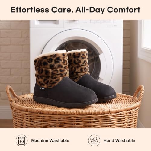 LongBay Women's Warm Winter Bootie Slippers Boots - image 9