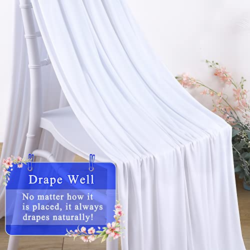 10X10 White Backdrop Curtain For Parties Wedding Wrinkle Free White Photo Curtains Backdrop Drapes Fabric Decoration For Baby Shower 5Ft X 10Ft,2 Panels #TOP4
