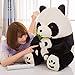 HAKAESR Giocattoli Peluche Animali Imbottiti Gigante Panda Peluche Tenuta Panda Bear Bamboo Giocattoli di Peluche (Color : Holding a Panda, Size : 80 cm)