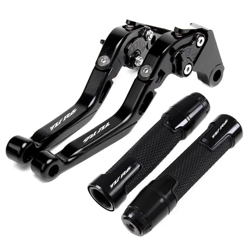 Leviers de frein et d'embrayage CNC avec poignées de guidon pour moto YZF R6 1999-2004