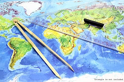 Liquidraw Navigation Divider Marine Nautical Single Handed Straight Divider Solid Brass 20cm / 8"