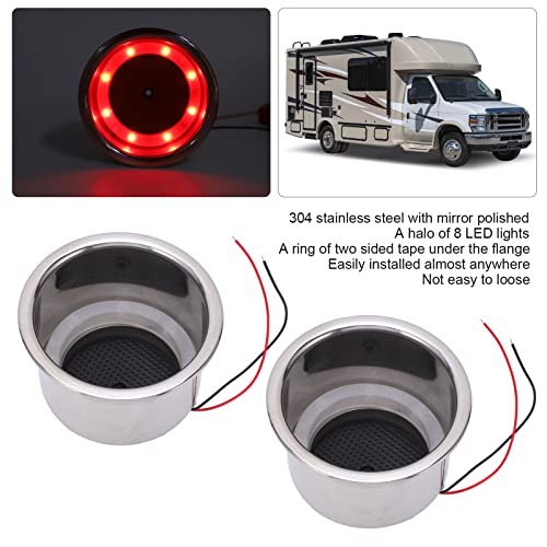 Portavasos LED para auto con 8 luces, set 2 piezas miniatura 3