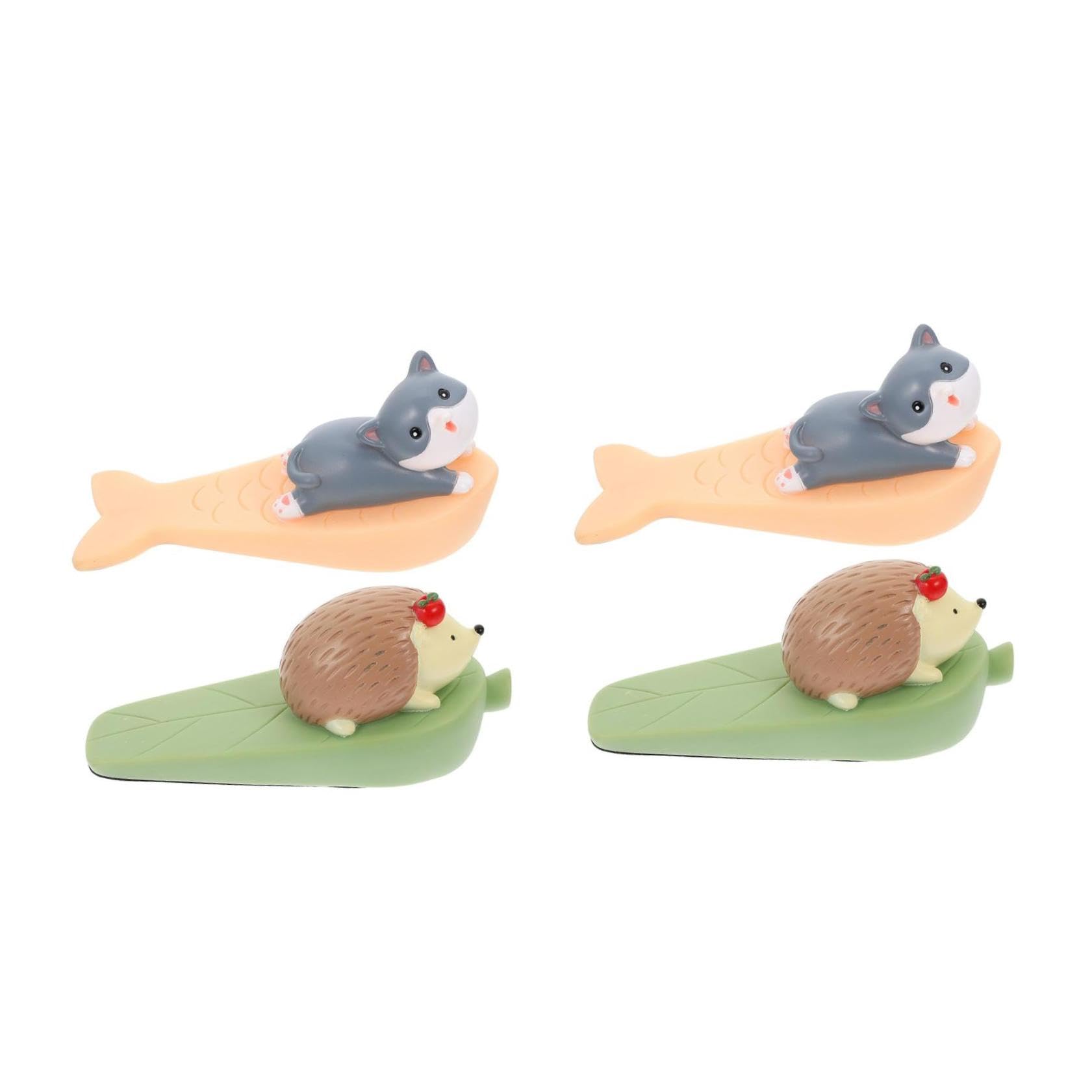 Butée de porte chat et hérisson déco lot de 4 cales pour la maison - 8