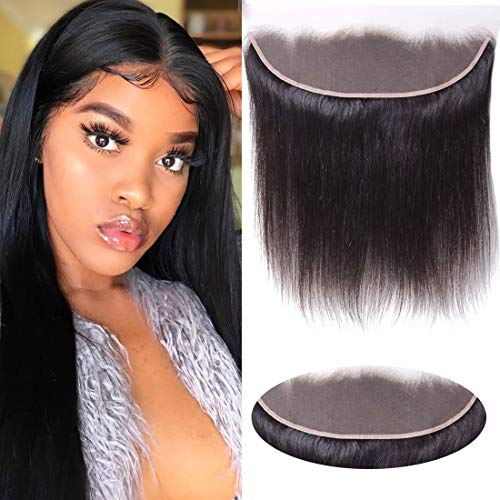Ali Julia Straight Lace Frontal 10A Peruvian Virgin Hair 100% Unprocessed Human Hair Extensions(10", 13x4 Frontal)