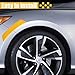 2PCS Car Wheel Eyebrow Reflective Stickers, Reflector Guard Trim Side Marker Stickers for Bumper Fenders, Outdoor Safety Warning Reflective Strips for SUV Pickup Truck Wheel Well Arch (Yellow-2Pcs)
