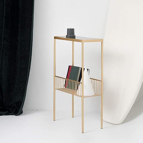 Miniatura 7 de Estantería para libros, estantería de estratificación de hierro, estantería pequeña, estante de almacenamiento móvil, para sala de estar, estantería