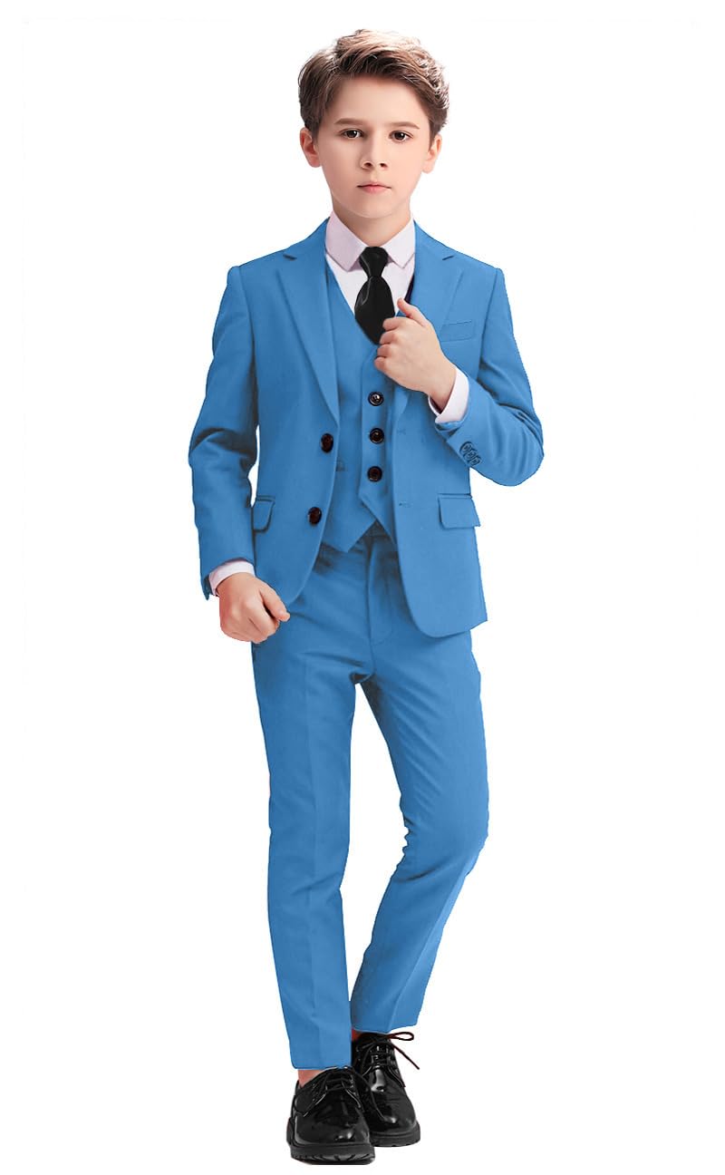 Boys Suits Piece Slim Fit Suit for Kids Formal Ring Bearer Suits
