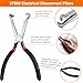 4Pcs Electrical Disconnect Pliers Set, Straight & 60° Degree & Connector Separator + 11 Terminal Removal Tools, Electrical Connector Pliers for Car Mechanics & DIY Repairs