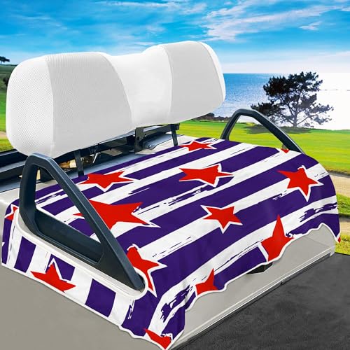 YOKYHOM Golf Cart Seat Covers, American Flag01 Design Golf Cart Seat Towel Blanket Keeps Seat Cool and Clean, 100% Microfiber, for EZGO, Yamaha, Club Car and More Golf Carts, 51''x 31''（American flag）