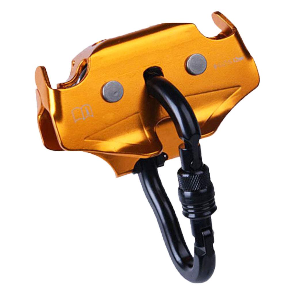 NANANA Polea Doble de Aleación de Aluminio 20 KN Tirolina Cable de Rescate Carretilla Equipo de Escalada al Aire Libre Trabajo Aéreo Montañismo Tándem de Elevación, 15x12cm