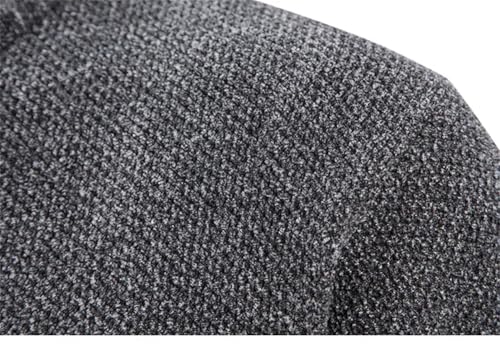 Men Knit Zip Up Sweaters Cardigan Warm Knitted Sweatercoat Solid Stand Collar Solid Knitwear3