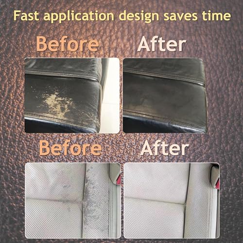Plfawu 21Pcs Leather & Vinyl Repair Kit | Repairs Tears, Holes, Scratches & Peeling on Furniture, Car Seats & Jackets | Fast Application, Mixable Colors, All Leather Types - Thumbnail 5