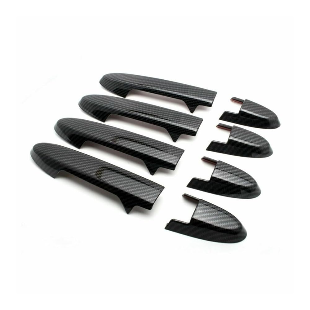 Mhtgd No Smart Abs Plastic Door Handles Covers Overlays Protection Catch Cap Sticker Carbon Fiber Style For Jazz For Gk5 For Gp5 2014-2018