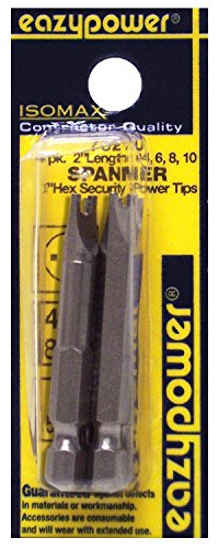 Eazypower 73270 Spanner Hex Power Bits #4, 6, 8, 10, 2