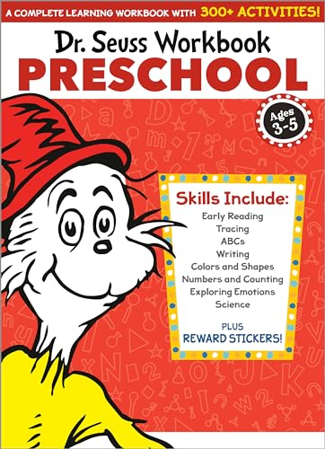 Image of Dr. Seuss Workbook: Preschool: 300+ Fun Activities with Stickers and More! (Alphabet, ABCs, Tracing, Early Reading, Colors and Shapes, Numbers, Counting, Exploring Emotions, Science)