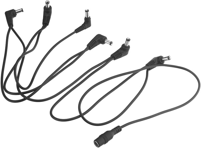 Vitoos 6 Ways Electrode Daisy Chain Harness Cable Copper Wire for Guitar Effects Power Supply Adapter Splitter