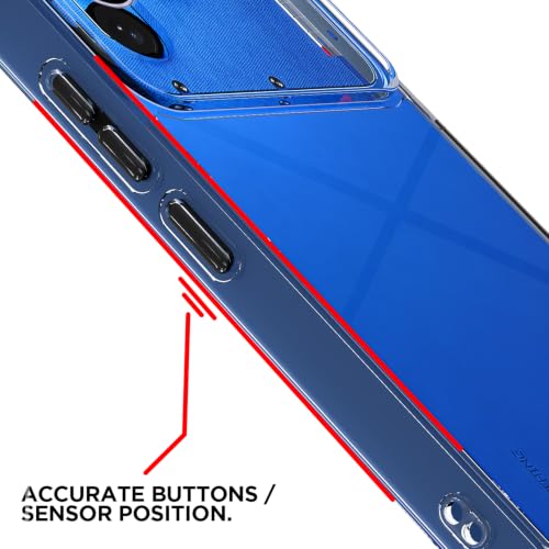 Image of Pikkme Back Cover for Nothing Phone 4b 5G PC + TPU Clear Transparent Raised Edges Shockproof Protective Phone Bumper Case(Transparent)