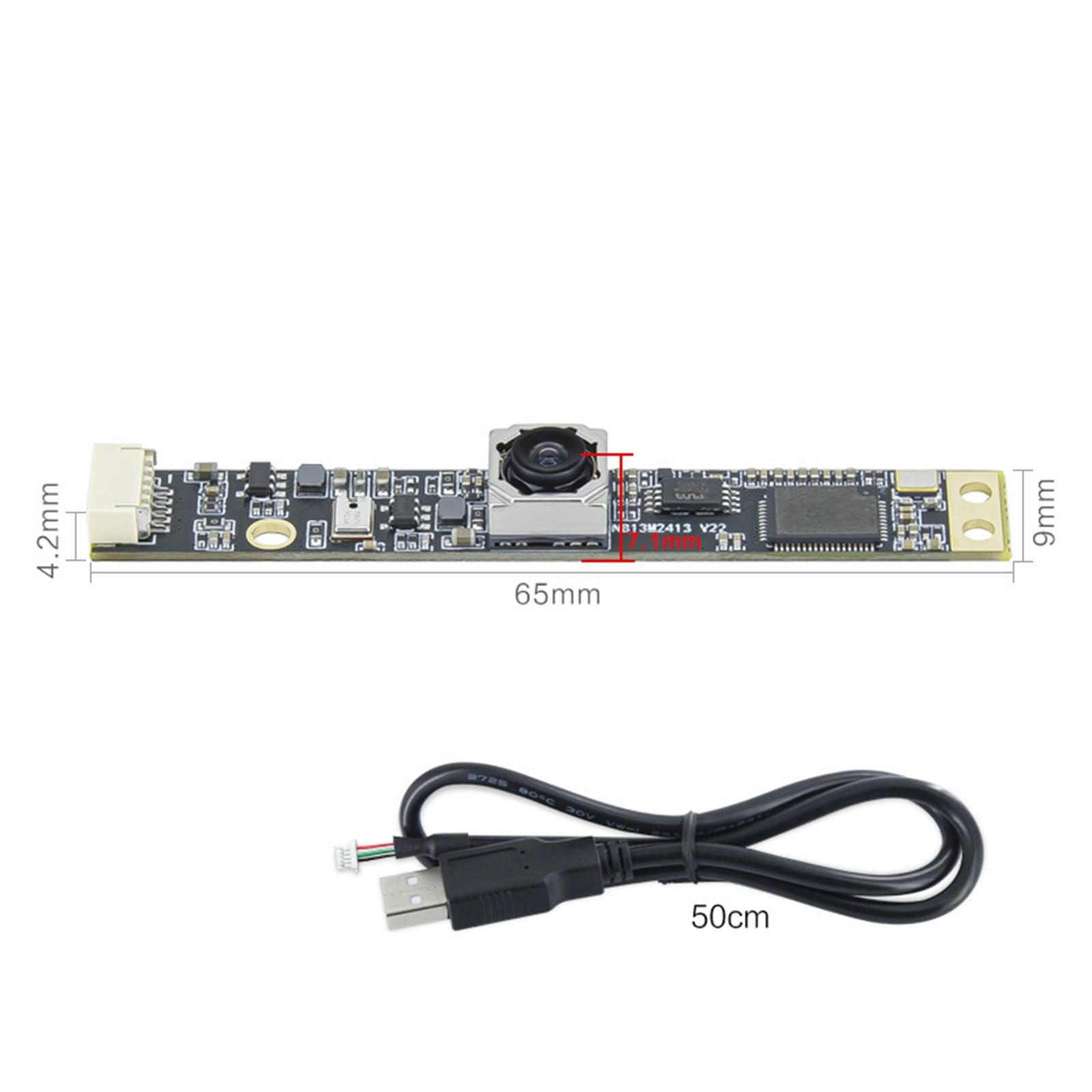 Modulo fotocamera USB 13 MP 4 K con cavo da 4 p-2,0 mm con messa a fuoco automatica e lavori di costruzione in MIC per sistemi operativi per finestre