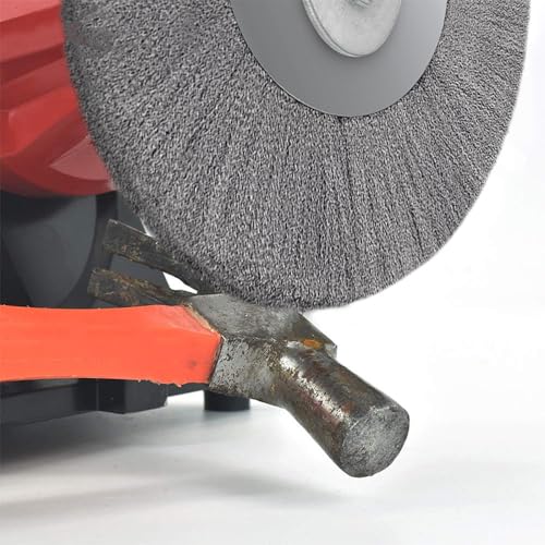 Escova de arame de aço de 75-200 mm, rodas de arame, escova redonda para limpeza de moedor de bancad