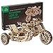 Produktbild UGEARS Motorrad mit Beiwagen 3D-Puzzles  Vatertagsgeschenk Holzmodellbausätze für Erwachsene zum Bauen  Beiwagen-Motorrad-Modellbausatz im Retro-Design mit Gummibandmotor