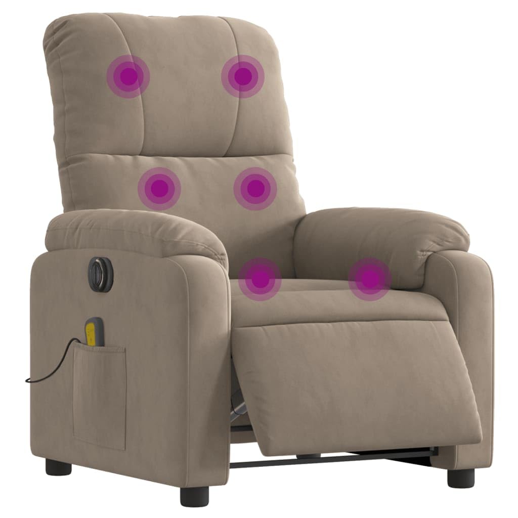 Poltrona Reclinabile Massaggiante Elettrica Tortora Microfibra,Poltrona Massaggiante,Poltrona Relax Massaggiante,Poltrone Relax per Soggiorno-3204922