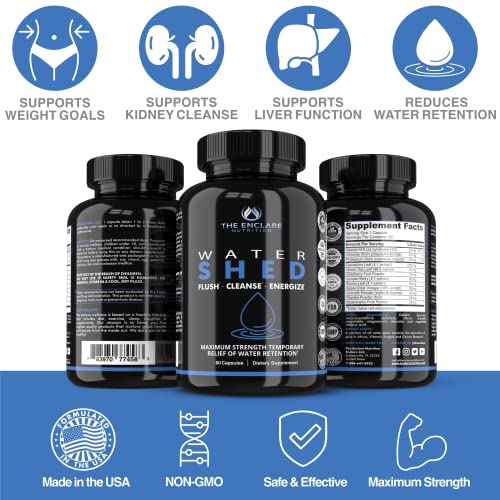 Water Pills Diuretic Water Retention, Liver Detox, Kidney Cleanse, Weight, Swelling, Bloating Relief. Green Tea, Cranberry, Apple Cider Vinegar, Dandelion Root, Vitamin B6, Chloride, Potassium (1)