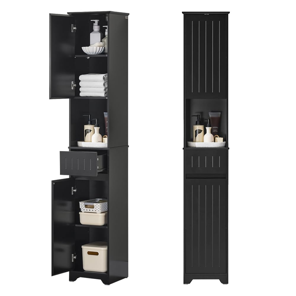 View 1 of *** missing number two panel **
SoBuy Slim Bathroom Storage Cabinet - Black