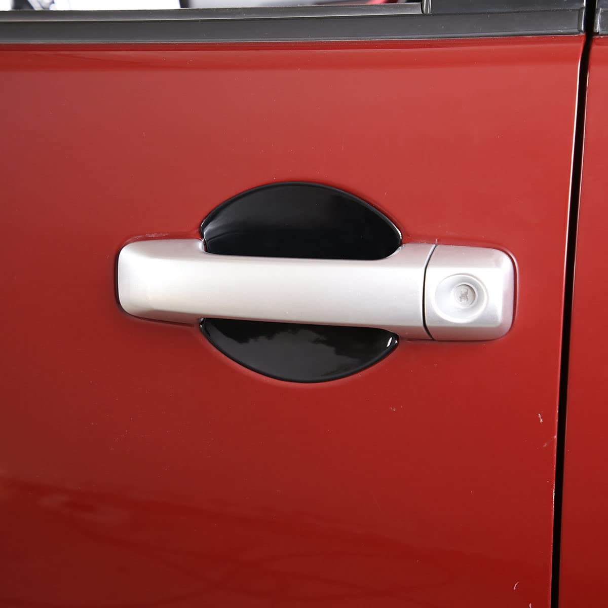 ABS styl z włókna węglowego zewnętrzna klamka do samochodu osłona miski wykończenia naklejki ochronne zamiennik do Toyota FJ Cruiser 2007-2021 akcesoria samochodowe błyszcząca czerń