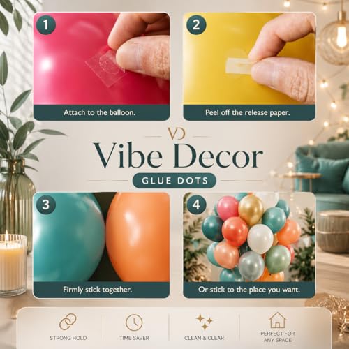 Image of Balloon Decoration Kit with Pump, Glue Dots & Arch Strip | DIY Balloon Arch Set Decoration | Balloons Tool Kit.