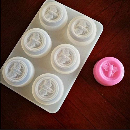 6 Holes Bee/Honeycomb Silicone Cake Mold, 3D Diy Handmade Soap Molds, Craft Art Soap Candle Making Mould, Cake Fondant Decorating Mold, Art Soap Clay Molds, Cake Chocolate Sugarcraft Baking Tool #TOP2