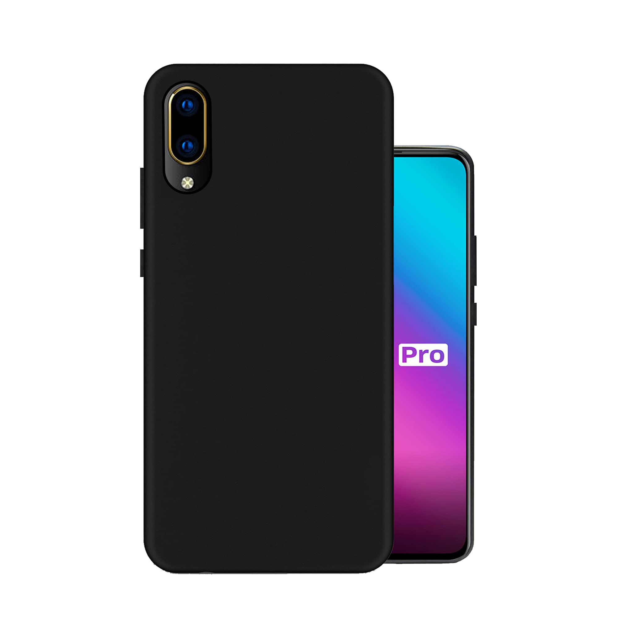 HELLO ZONE Exclusive Matte Finish Soft Back Case Cover for Vivo V11 Pro - Black (B07RNZ2HPD) Amazon Price History, Amazon Price Tracker