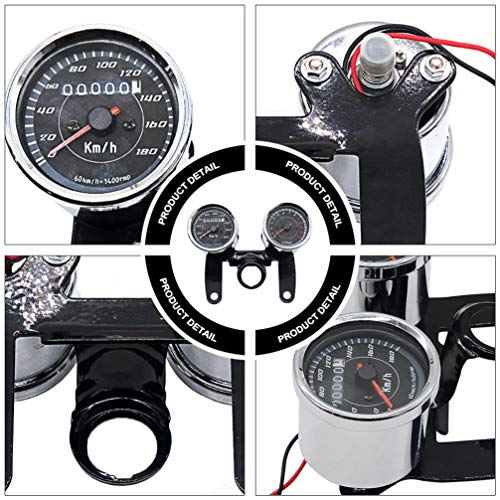 CLISPEED Velocímetro de Motocicleta 12V Hodômetro Lcd Medidor de Tacômetro Digital Display Duplo LED