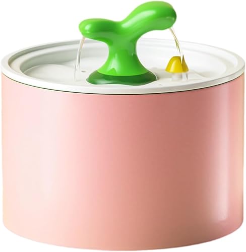 Fuente de cerámica para gatos de 50.7 onzas, gran capacidad con filtración de 5 etapas, cuenco de agua automático silencioso, diseño de brotes de disponible en Yaxa Costa Rica