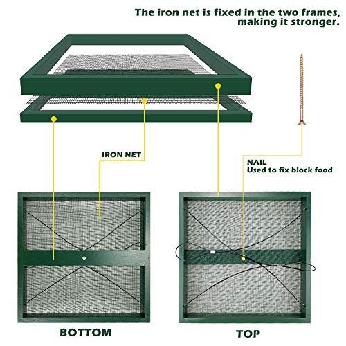 Prime 2-Pack Wooden Hanging Mesh Platform Bird Feeder Tray 13.49 + Free Shipping + 55% Off Code USTPZNZP - image 4