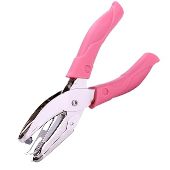 Metal Handled Paper Punch Tag Punch 6.3 Inch Length 6mm Diameter of Circle Hole Handheld Single Paper Hole Punch for DIY Craft Tag for Teachers and Students Halloween and Christmas Gifts