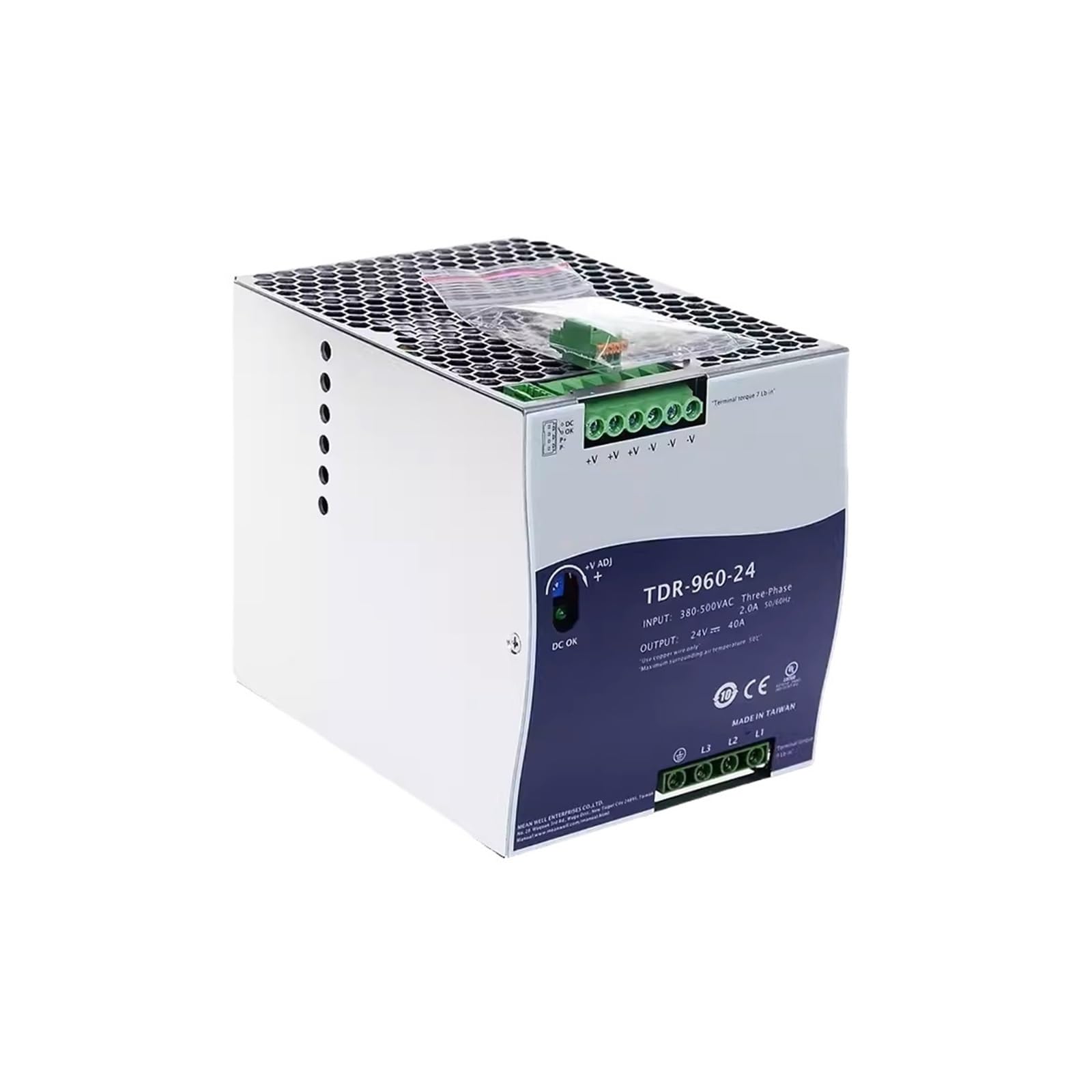 XDDQWSWA TDR-960 Switching power supply three-phase 380VAC to DC 24V/48V 960W DRT TDR-960-24 TDR-960-48(TDR-960-48 48V)