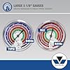 Mastercool 59161 2-Way Heavy Duty Brass Manifold Gauge Set with 3 1/8" Silicone Dampened Gauges and 1/4" SAE Fittings for R410a, R22, R404A - U.S. Assembled & Tested with 60" Hoses #4