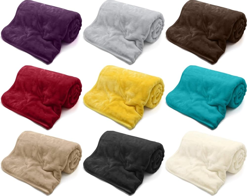 KARKARM Luxurious Soft Faux Fake Fur Blanket Sofa Bed Throw King Size 200x240cm, Winter Warm Cosy Faux Fur Throws Extra Large 3 Seater Blankets for Sofa Beds Couch (Mink/Tan/Camel)