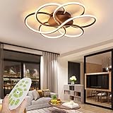 Merkmale der Deckenleuchte: Größe 60 x 60 x 13 cm, Spannung 220V, Leistung 72W, Helligkeit (5%-100%) und Farbtemperatur (3000K-6500K) per Fernbedienung einstellbar