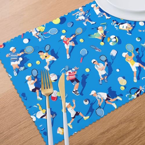 Sets de table tennis anti-rayure et chaleur pour protéger la table de repas - 7