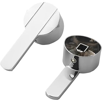 1 Piece Tap Lever Handle 50 mm Single Lever Handle Tap Handle with Knob and Adjustment Screw Polished Chrome Zinc Alloy Fashionable Chrome M