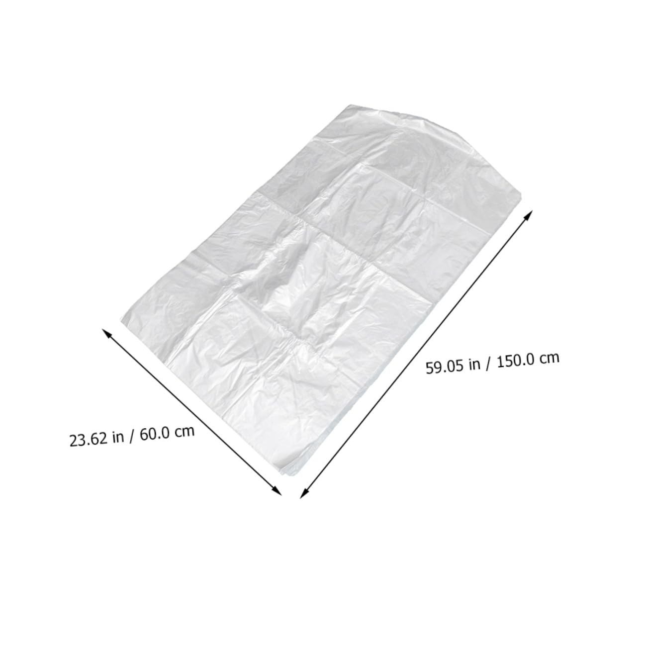 Funda de Traje 50 Piezas Peva 60x150 Cm, Protección Antipolvo | Lavable y Resistente Humedad, Adecuado para Tiendas de Ropa y Lavanderías, Diseño Fashion