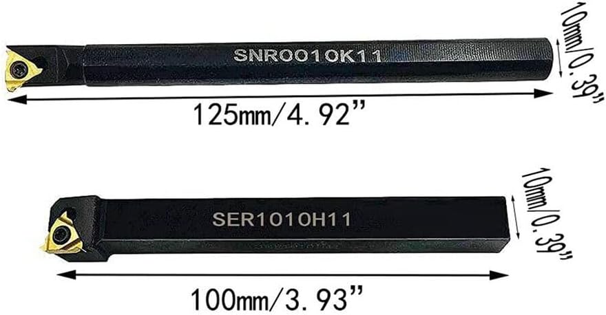 External/Internal Threading Holder SER1010H11/SNR0010K11+10pcs Threading Inserts