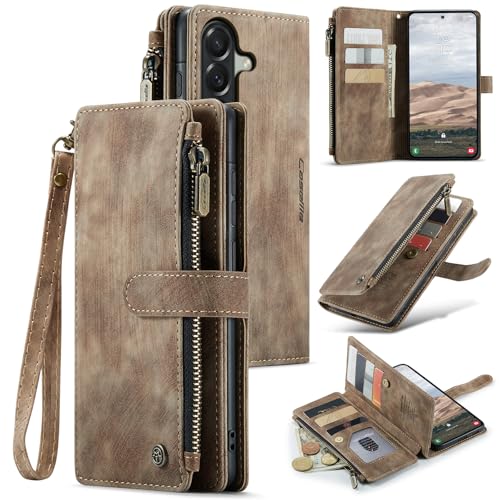 Coque portefeuille Samsung A57 5G marron pour vos sorties