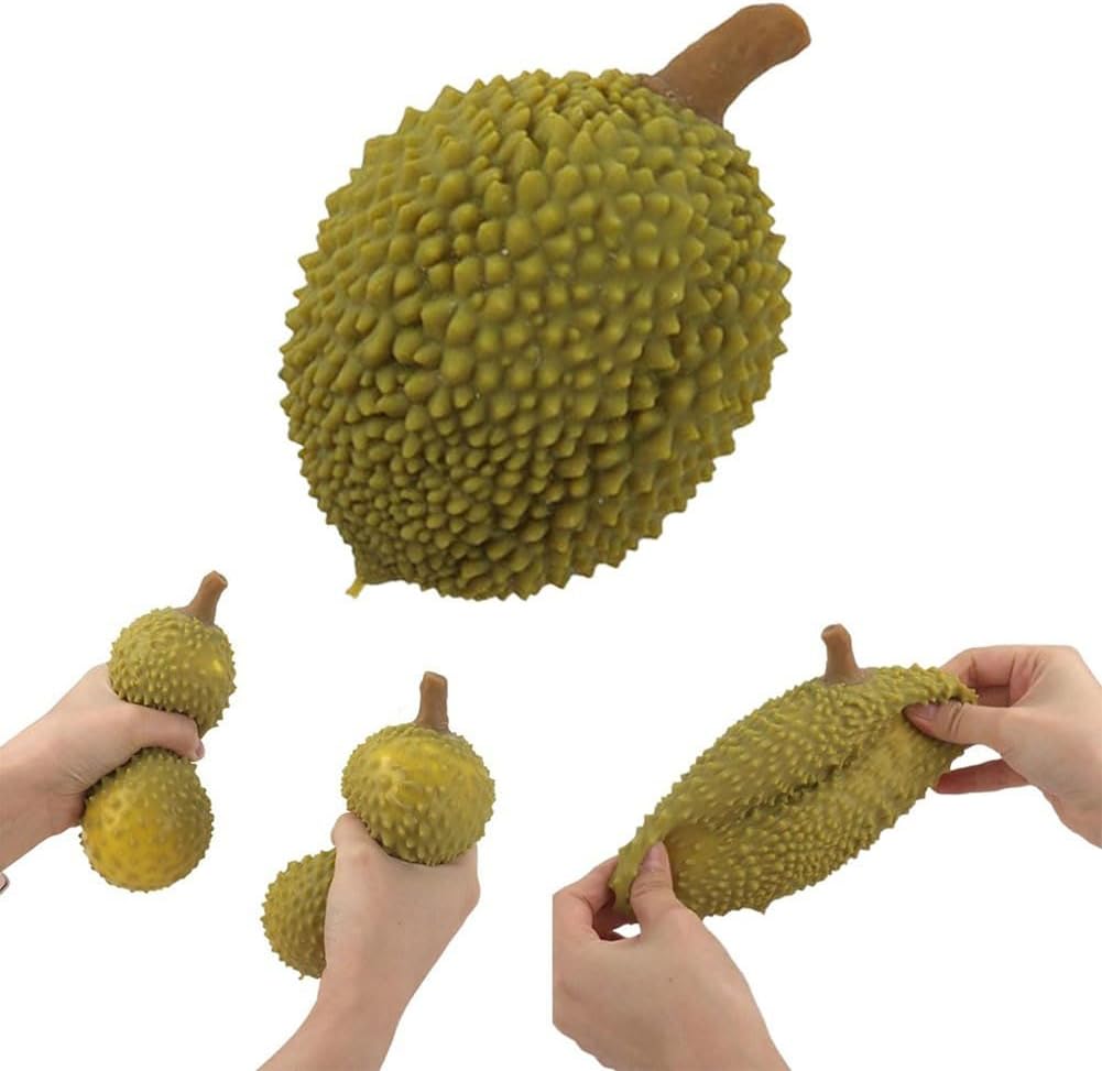 Squishy Apple Slow Rising Fruit Fidget, Soft Squeeze Stress Relief Desk Accessory, Flexible Sensory Handheld Decompression Gift, Durable Compact Portable Apple Decor for Office Home(Jackfruit)
